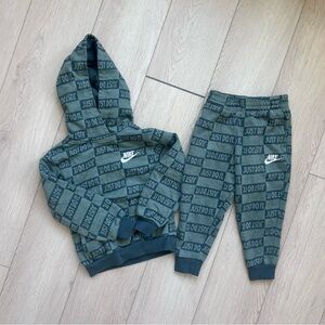 Nike Green 'Just Do It' Hoodie & Joggers Set
